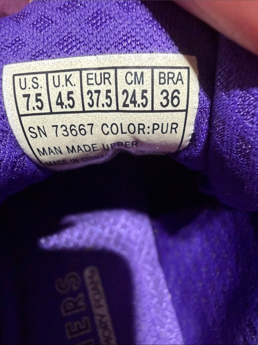 Skechers Women’s Uno Night Shades Purple Sneakers – Worn Once - Picture 3 of 3